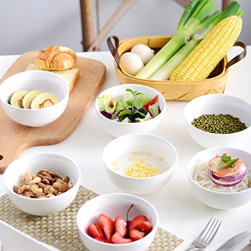 Malacasa, Serie Regular, Juego de Cuenco de 8 Piezas Vajilla de Porcelana de 5" Cuenco de Cereal (12.5 * 12.5 * 6.5cm)