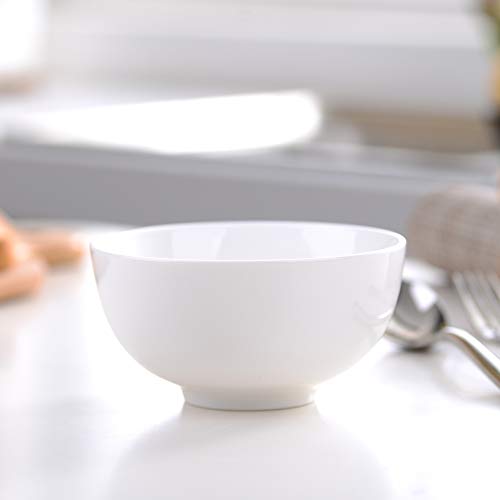 Malacasa, Serie Regular, Juego de Cuenco de 8 Piezas Vajilla de Porcelana de 5" Cuenco de Cereal (12.5 * 12.5 * 6.5cm)