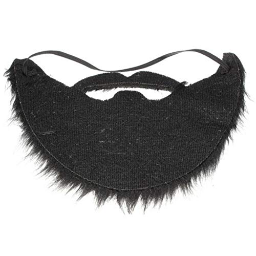 Mallalah Divertido disfraz de fiesta Hombre Hombre Barba de Halloween Disfraz de pelo facial Juego Bigote negro de calidad superior