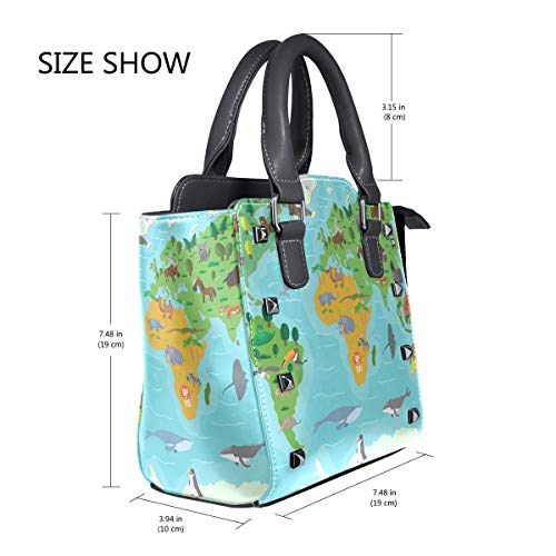 MALPLENA - Bolso de mano pintado a mano, diseño de animales continentales