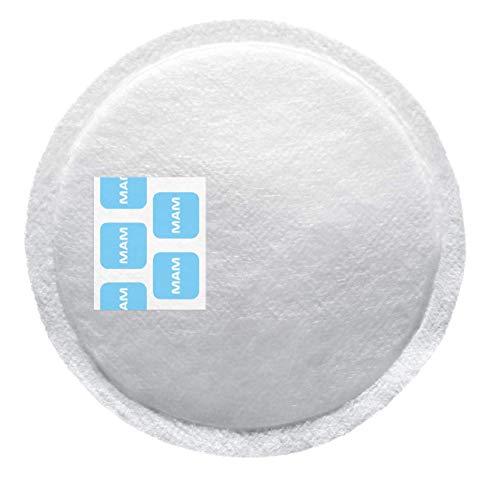 MAM Discos de lactancia (30 unidades), discos absorbentes extra finos y discretos, cubre pezones suaves, transpirables y supeabsorbentes, desde 0 meses