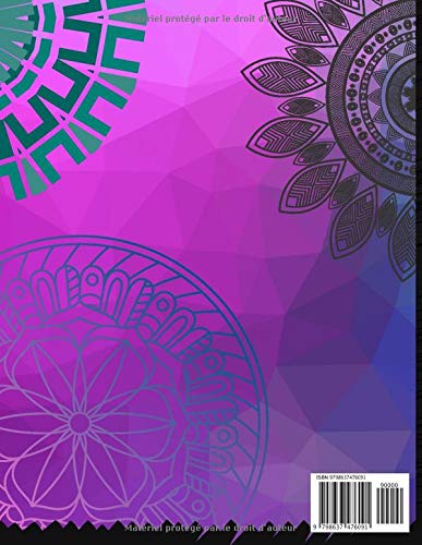 Mandalas antiestrés libro de coloracion: Cuaderno de colorear para adultos, adolescentes y niños a partir de 10 años - regalo ideal para los amantes ... dibujo de mandala complejo - tamaño ideal A4