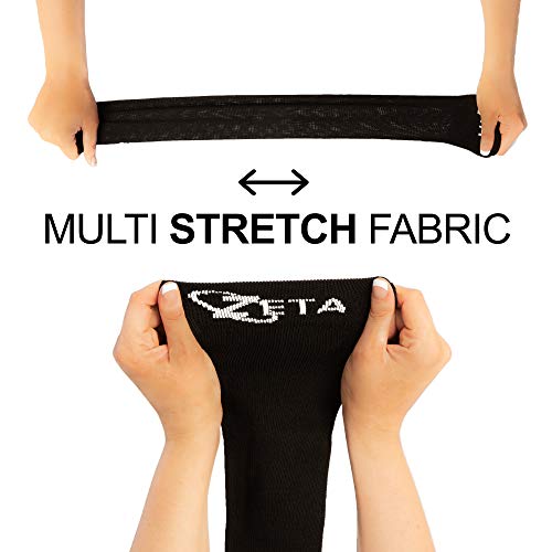 Manga Zeta XXL Extra Ancha para la Compresión de las Pantorrillas, Soporte Gradual Cómodo, Previene la Inflamación, Dolor, Edema, TVP, Manguitos Grandes, se Estira 66 Centímetros, Unisex