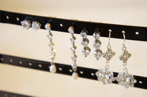 Mango Steam Organizador de Joyas y Pendientes (Negro)