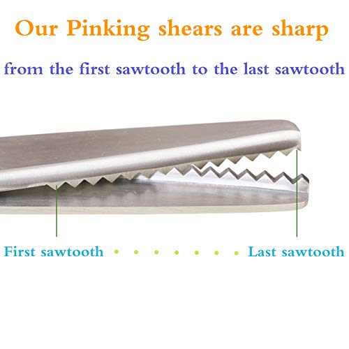 Mango suave Tijeras rosadas de mano derecha e izquierda,Tijeras zig Zag Tela,Tijeras de Costura,Tijera Dentada para Tela,Tijeras dentadas