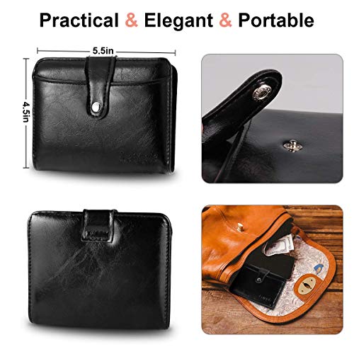 Manicura Pedicura Set 16 PCS Profesional Cortaúñas Acero Inoxidable Grooming Kit - Con Estuche De Viaje De Cuero Lujoso（Negro）