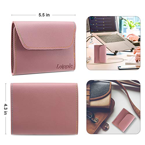 Manicura Pedicura Set 16 PCS Profesional Cortaúñas Acero Inoxidable Grooming Kit - Con Estuche De Viaje De Cuero Lujoso（Rosado）