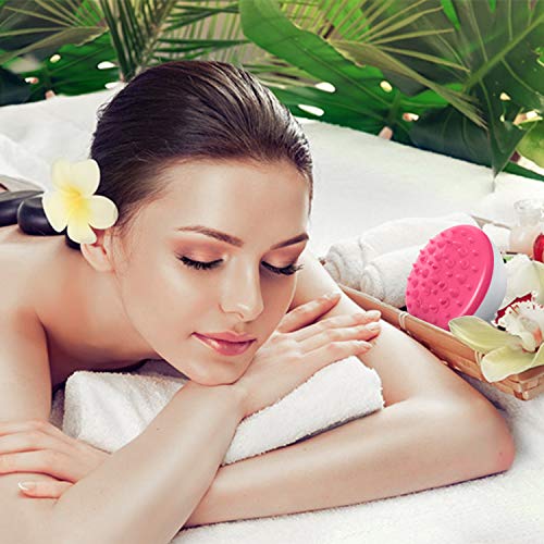 Manopla masajeador y removedor de celulitis, cepillo suave para celulitis, masajeador corporal, removedor de celulitis, adelgazante, exfoliante relajante (rosa)