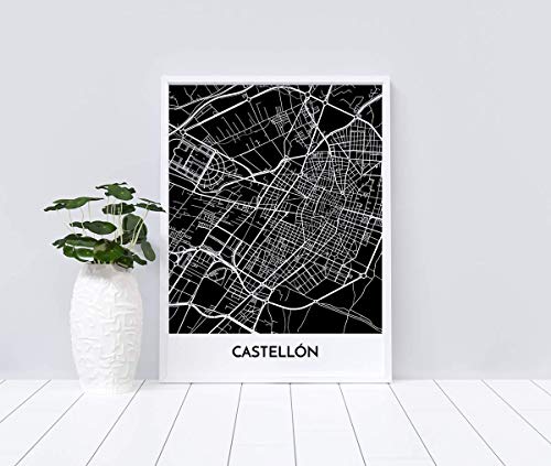 Mapa decorativo de Castellón de la Plana