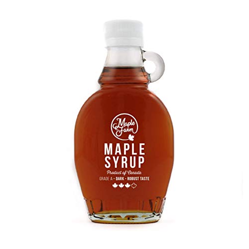 MapleFarm - Jarabe de arce puro. Paquete de degustación 4 variantes: ORO - AMBAR - OSCURO - MUY OSCURO. Pack de 4 botellas de 250g.