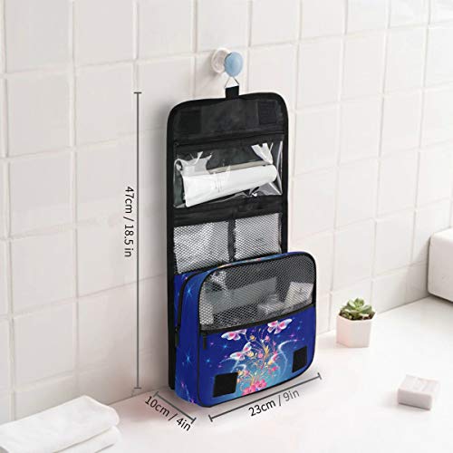 Maquillaje Bolsa de cosméticos Arte Fantasía Floral Mariposa magnífica Almacenamiento portátil Bolsa de aseo de viaje