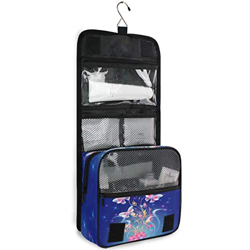 Maquillaje Bolsa de cosméticos Arte Fantasía Floral Mariposa magnífica Almacenamiento portátil Bolsa de aseo de viaje