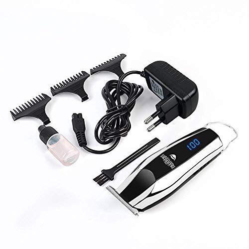 Maquina Cortapelos Original T-BLADE PRO Trimmer Cortadora Recargable pelo Barba y corporal especial barberías peluquería uso personal y profesional,Pantalla LED High powerful motor.