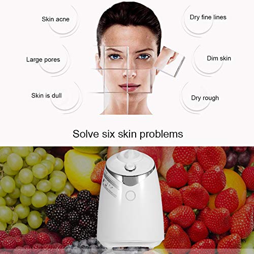 Máquina de mascarilla facial natural, Máquina de belleza automática, Mascarilla de limpieza de plantas naturales multifuncional, tabletas de colágeno, para la piel facial/ocular(Blanco)