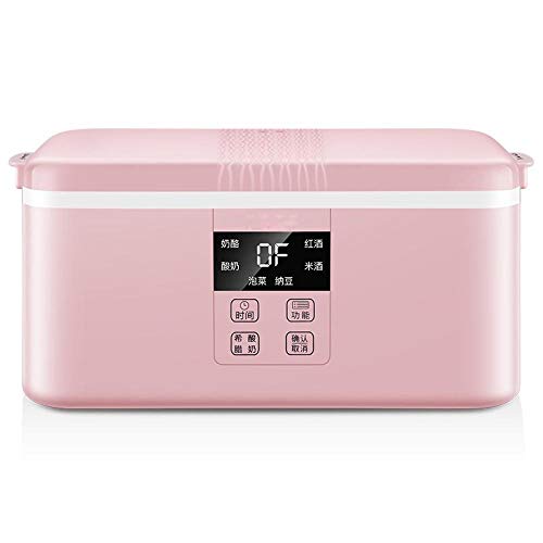 Máquina de yogur 220V máquina de yogur doméstico 1L capacidad funciones queso vino tinto arroz pepinillo Kimchi Maker Natto máquina Pink220V
