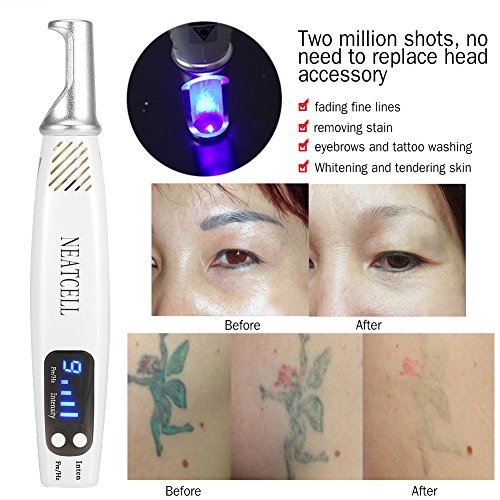 Máquina para eliminar manchas lunares, Eliminar tatuajes cicatriz Mole Pecas con gafas 9 tipos de frecuencia de trabajo(EU)