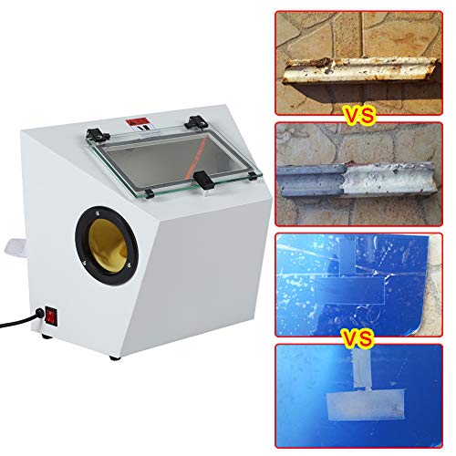 Máquina portátil para la Limpieza con Chorro de Arena, pulidora de Arena para la eliminación de óxido y Pulido de Arena Herramientas de Arenado Gabinete de Chorro abrasivo(UE)