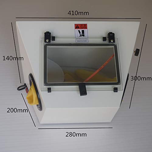 Máquina portátil para la Limpieza con Chorro de Arena, pulidora de Arena para la eliminación de óxido y Pulido de Arena Herramientas de Arenado Gabinete de Chorro abrasivo(UE)