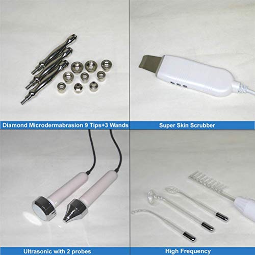 Máquina profesional de 6 en 1 Diamante microdermoabrasión, para belleza y rejuvenecimiento de la piel del salón del cuidado facial para el uso personal casero