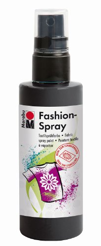 Marabu - Pintura Textil con pulverizador (100 ml), Color Negro