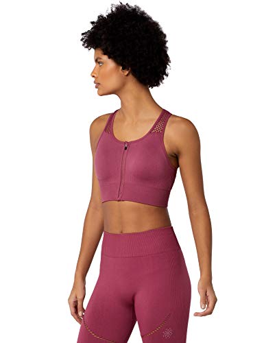 Marca Amazon - AURIQUE Sujetador Deportivo para Actividades de Impacto Medio Mujer, Rosa (Hawthorne Rose), L, Label:L