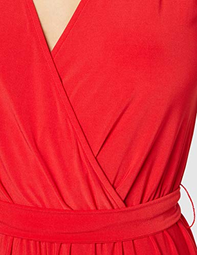 Marca Amazon - find. Mono Fluido de Manga Corta para Mujer, Rojo (Red), 36, Label: XS