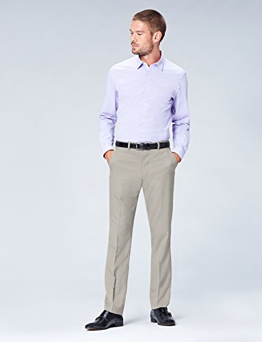 Marca Amazon - find.. Pantalones Clásicos para Hombre, Verde (Sage Light Green), 34W / 32L, Label: 34W / 32L