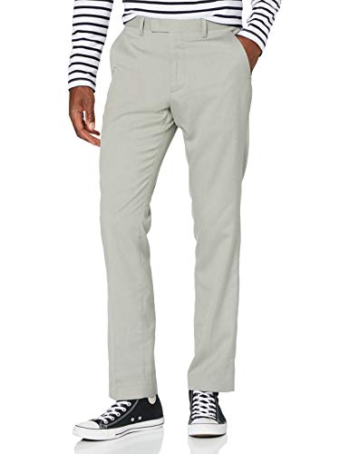 Marca Amazon - find.. Pantalones Clásicos para Hombre, Verde (Sage Light Green), 34W / 32L, Label: 34W / 32L