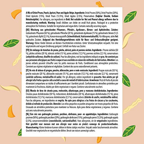 Marca Amazon - Happy Belly Cóctel de frutas deshidratadas, 6 x 125g