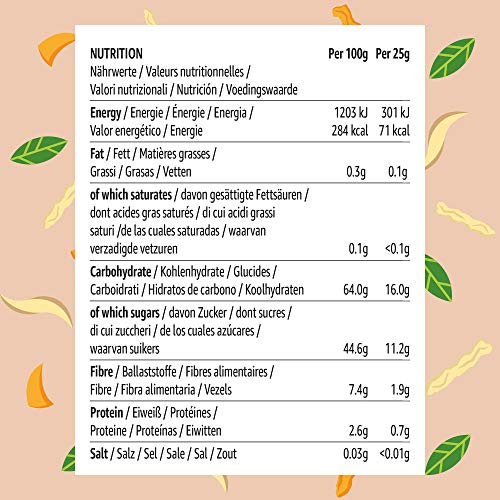 Marca Amazon - Happy Belly Cóctel de frutas deshidratadas, 6 x 125g