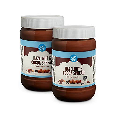 Marca Amazon - Happy Belly - Crema de cacao y avellanas, 2 x 800g