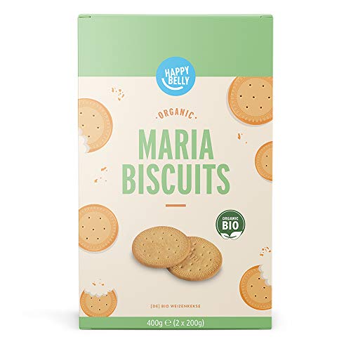 Marca Amazon - Happy Belly - Galletas María bíologicas, 6 x 400 g