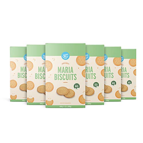 Marca Amazon - Happy Belly - Galletas María bíologicas, 6 x 400 g