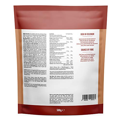 Marca Amazon - Happy Belly Nueces de Brasil sin cáscara, 2 x 500g