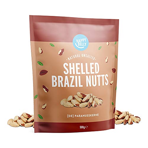 Marca Amazon - Happy Belly Nueces de Brasil sin cáscara, 2 x 500g