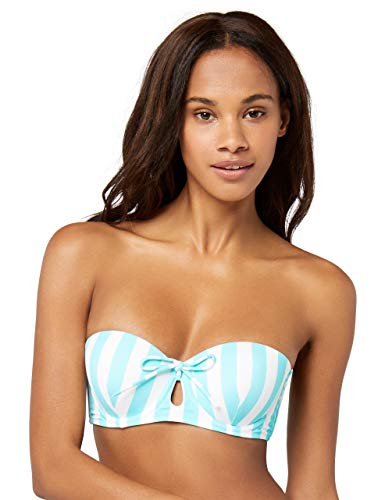 Marca Amazon - IRIS & LILLY Parte de Arriba de Bikini Bandeau Mujer, Multicolor (Midori), S, Label: S