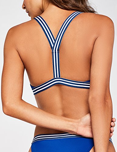 Marca Amazon - IRIS & LILLY Parte de Arriba de Bikini Mujer, Azul (Spot 60204), M, Label: M