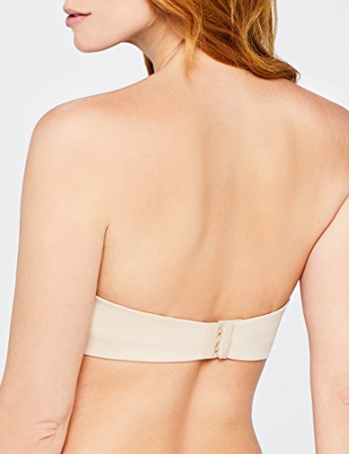 Marca Amazon - IRIS & LILLY Sujetador Preformado con Tirantes Extraíbles Body Smooth para Mujer, Beige (Pale Nude), 95D (Talla del fabricante: 36D)