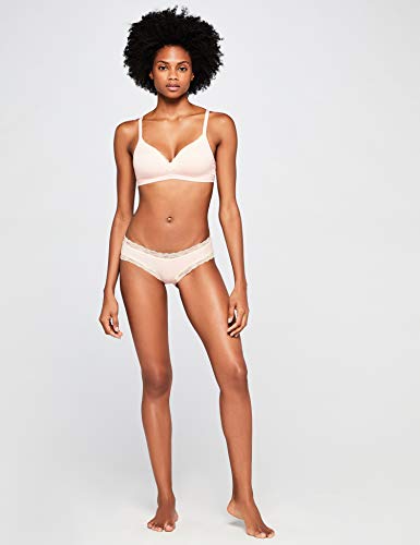 Marca Amazon - IRIS & LILLY Sujetador sin Aros con Relleno Mujer, Rosa (Soft Pink), 95C, Label: 36C