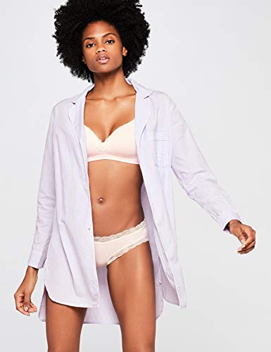 Marca Amazon - IRIS & LILLY Sujetador sin Aros con Relleno Mujer, Rosa (Soft Pink), 95C, Label: 36C