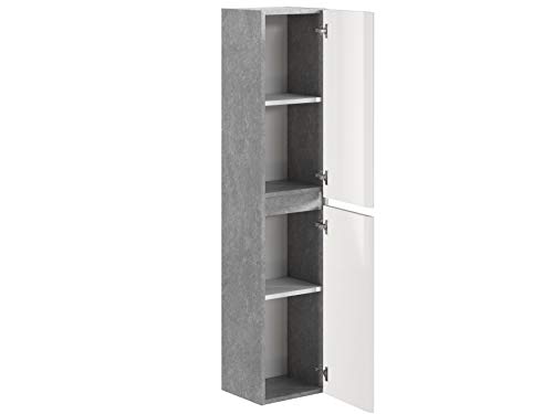 Marca Amazon - Movian Argenton - Columna de baño, 30 x 27 x 140 cm, gris