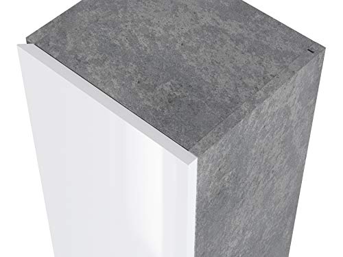 Marca Amazon - Movian Argenton - Columna de baño, 30 x 27 x 140 cm, gris