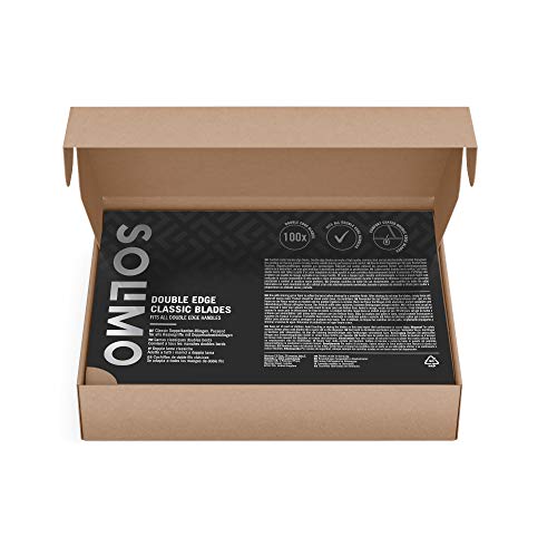 Marca Amazon - Solimo 100 Cuchillas de doble filo