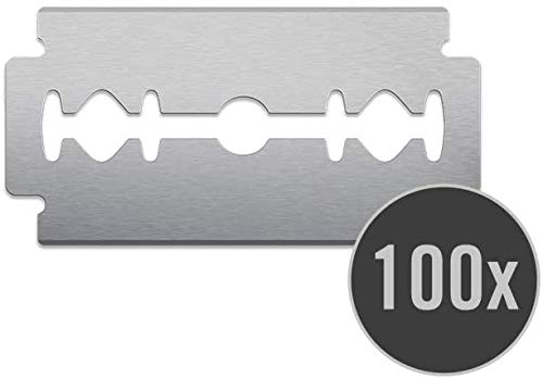 Marca Amazon - Solimo 100 Cuchillas de doble filo