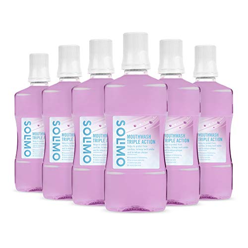 Marca Amazon - Solimo - Colutorio Triple acción, 6x500ml