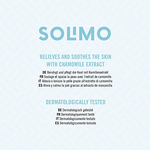 Marca Amazon - Solimo - Loción corporal suavizante con extracto de manzanilla para pieles sensibles (4x500ml)