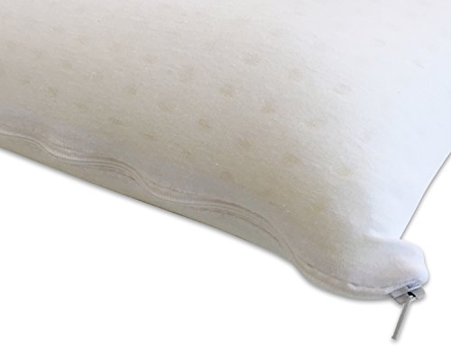 Marcapiuma - Almohada Viscoelástica Memory Foam 70 cm Alta 13 cm Modelo Jabón Perforado con Funda 100% ALGODÓN - Almohada Cervical Ortopédica - Producto Sanitario CE - 100% Fabricada en Italia