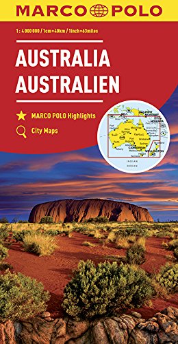 MARCO POLO Kontinentalkarte Australien 1:4 000 000: Wegenkaart 1:4 000 000