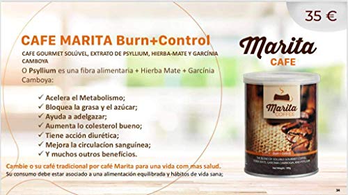 MARITA CAFÉ BURN+CONTROL CON PHYSILLIUM + REGALO DE INFUSIÓN ADELGAZANTE (delgaxan plus 20 bolsitas)