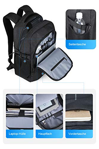 MARK RYDEN Mochila para portátil Mochila de Negocios Impermeable para Hombre Mochila Escolares con Puerto de USB para Ordenador 15.6 Pulgadas Viajes Trabajo